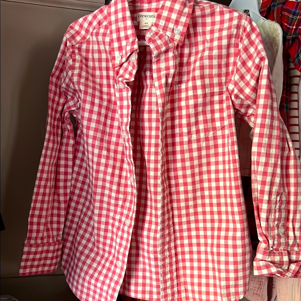 Red Checkered Kids Shirt
